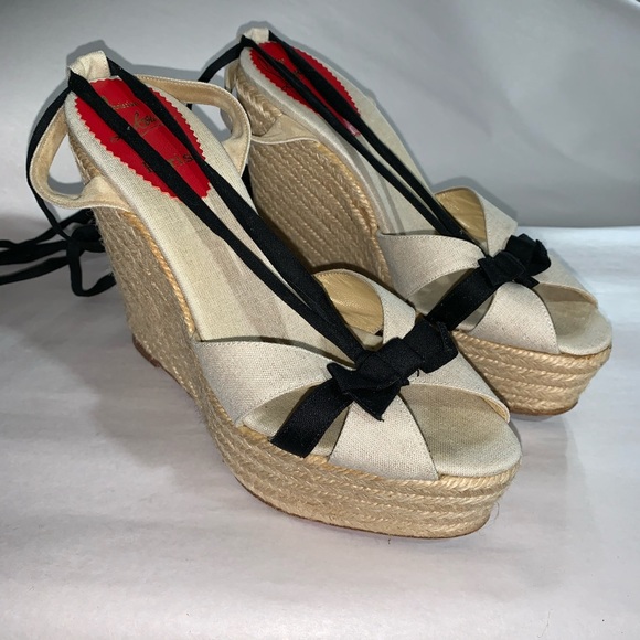 CHRISTIAN LOUBOUTIN size 39 neutral ankle wrap esp - Picture 9 of 12